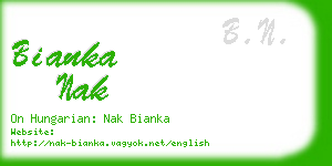 bianka nak business card